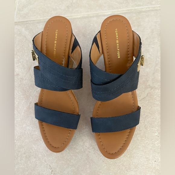 Tommy Hilfiger Mili 2 Cork Wedge Sandals - Size 10 - Picture 12 of 17